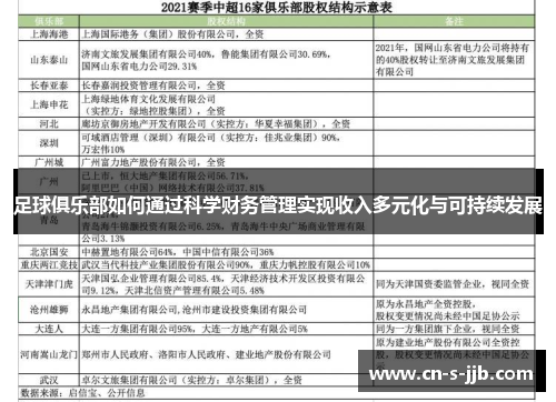 足球俱乐部如何通过科学财务管理实现收入多元化与可持续发展